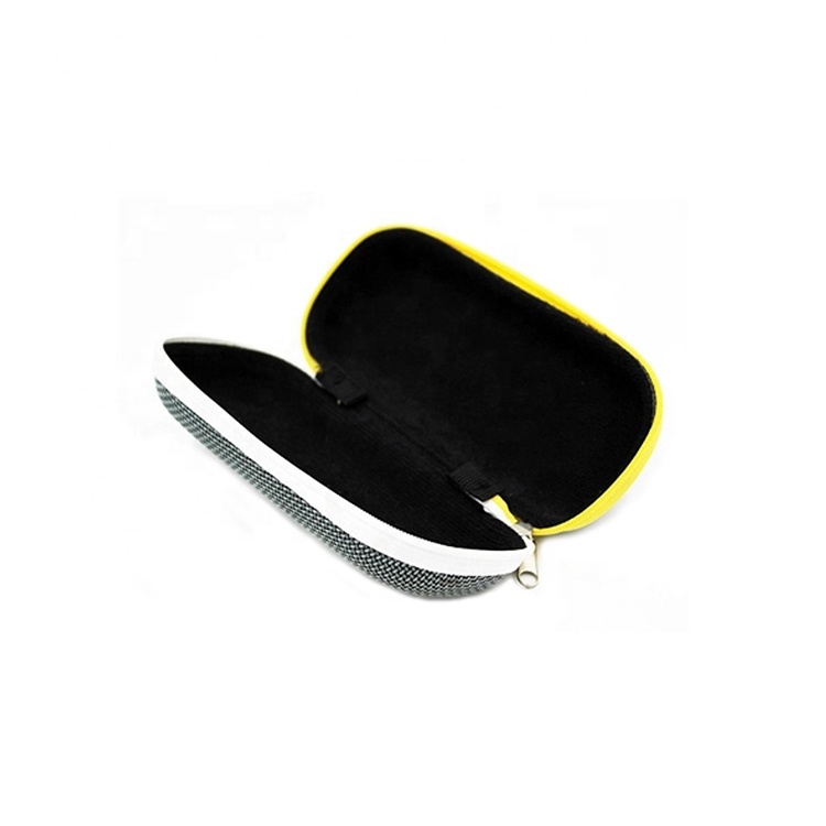 Estuche rígido para gafas de sol de Eva de tela figurada personalizada Estuche para gafas liviano