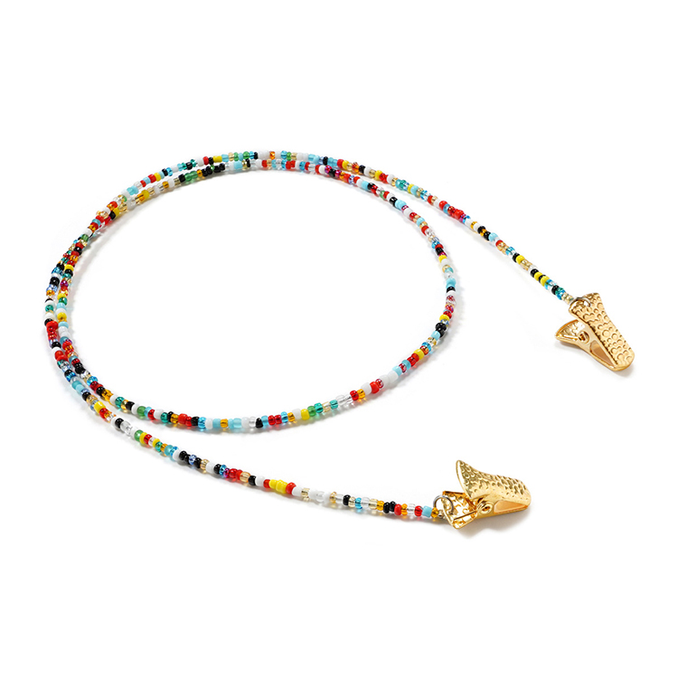 Cadena de gafas de sol de moda personalizada con cadenas y cordones de anteojos portátiles de perlas