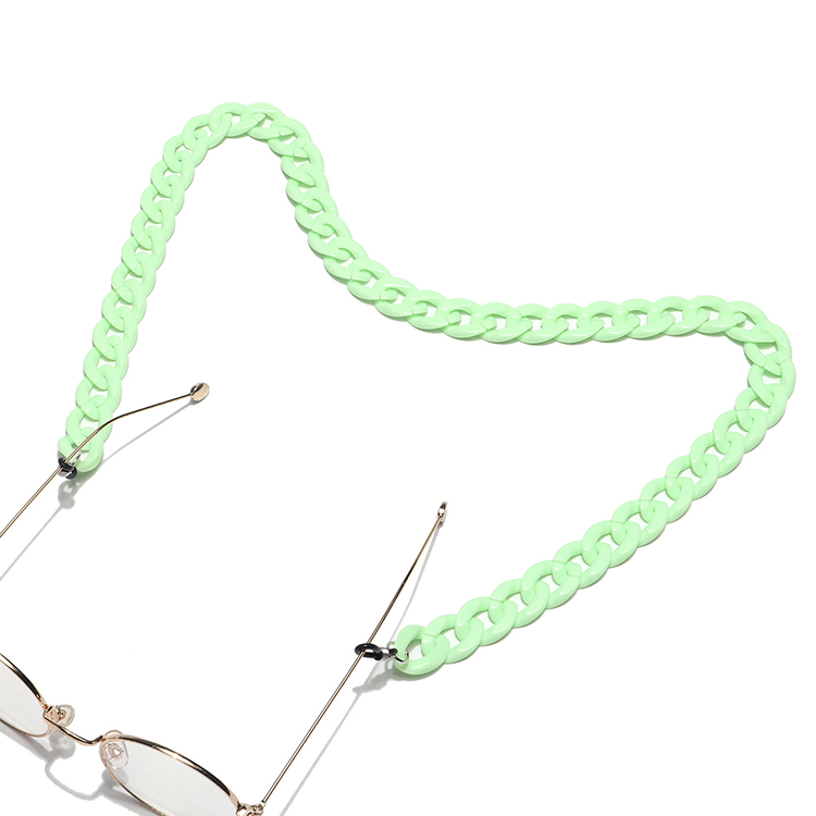 Gafas de lectura acrílicas a la moda, cadena colgante para el cuello, cadenas y cordones para anteojos