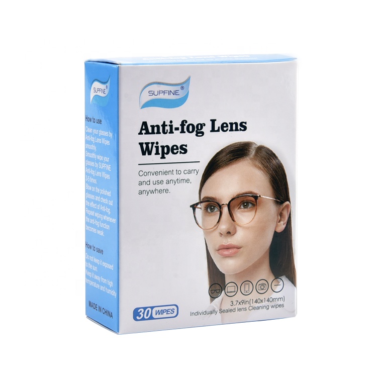 Toallitas desechables antivaho para lentes para gafas antivaho