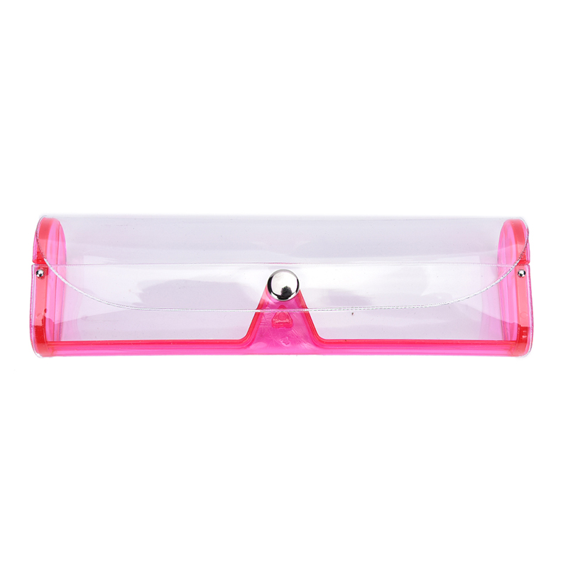 Estuche de gafas de lectura de PVC transparente Estuche de anteojos de plástico