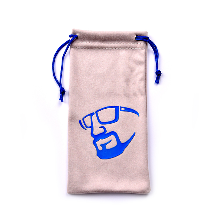 Bolsa de bolsa de anteojos suave de serigrafía con personalizado