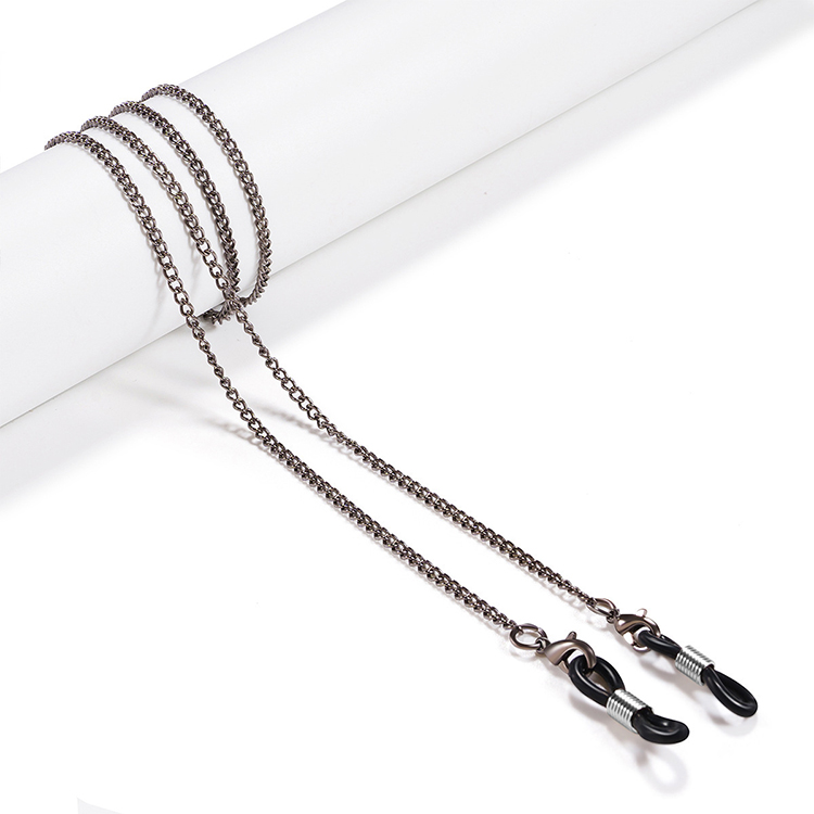 Cadenas de anteojos de Metal con soporte de cordón para gafas de lectura chapadas en plata Jiaqi