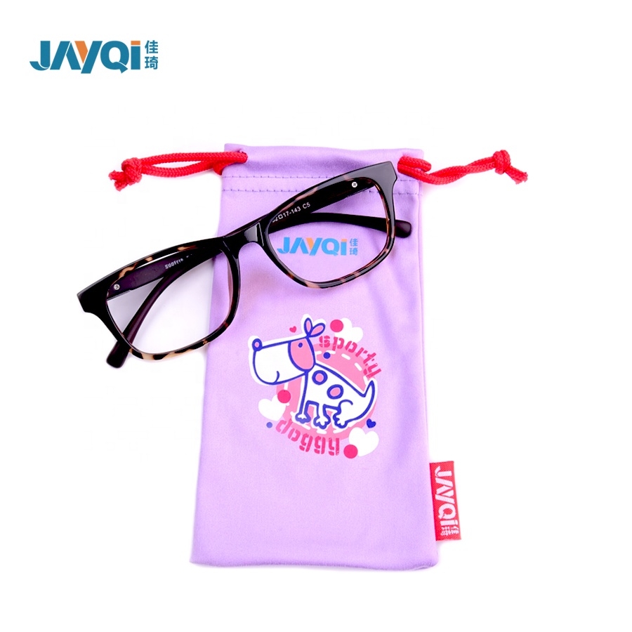 Bolsa de gafas de sol con bolsa de tela de microfibra con logotipo personalizado 