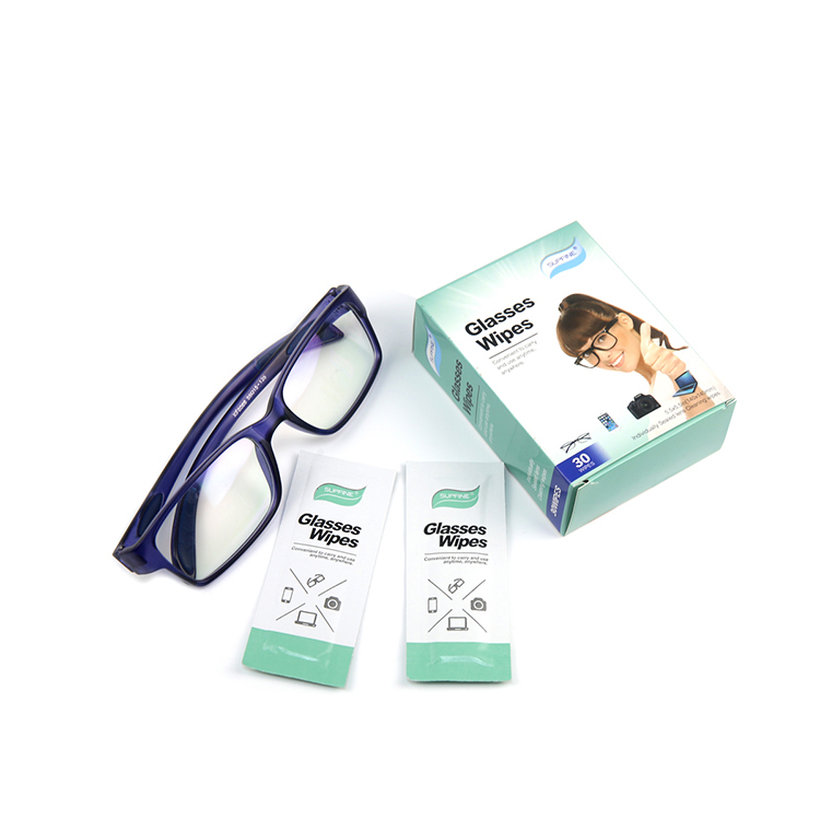 Toallitas prehumedecidas para lentes desechables prehumedecidas de un solo paquete